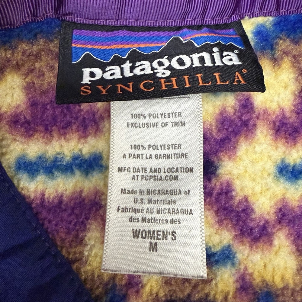 Patagonia Synchilla Snap-T Fleece Pullover Women's M Aberdeen Blue Butterfly - Picture 6 of 8